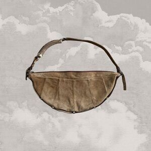 YSL RUNWAY Yves Saint Laurent Rive Gauche Mombasa Crossbody Sling Horn Bag Y2K